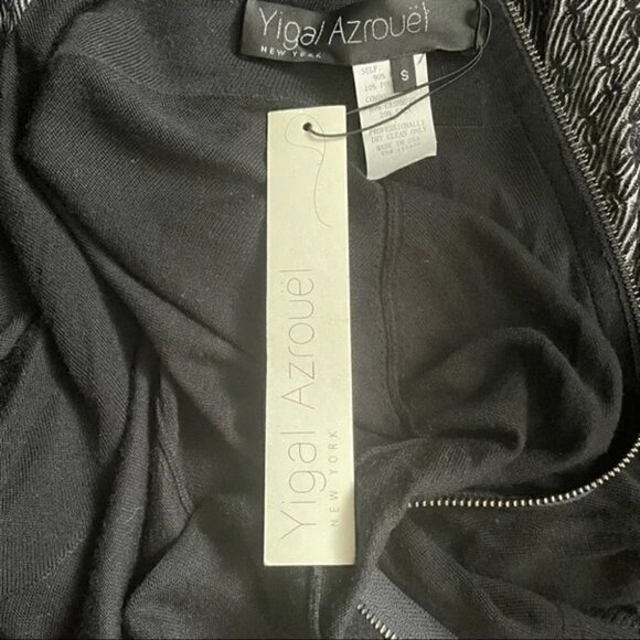 Yigal Azrouel New York Cashmere & Silk Asymmetrical Ruffle Dress NWT, S - Picture 5 of 12